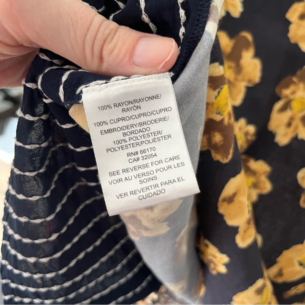 Anthropologie Top Women's XS Dhruv Kapoor Mixed Print Button Down Blouse - Picture 7 of 9